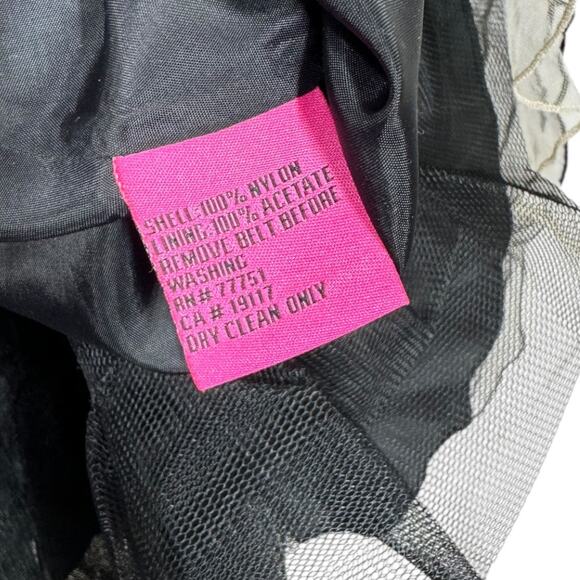Vintage Y2K Betsey Johnson Tulle Strapless Dress 8 Black Cocktail Party Retro - Picture 9 of 9